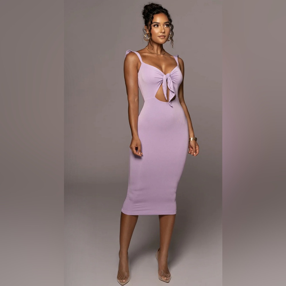 JLUXLABEL Lilac Unica Front Tie Dress NWOT-Size Medium